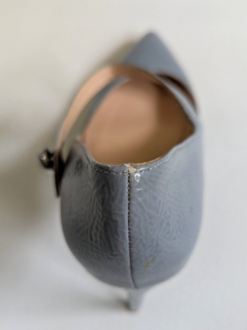 Zara Woman Pale Blue Patent Mary Jane Heels 7.5 - Picture 9 of 9